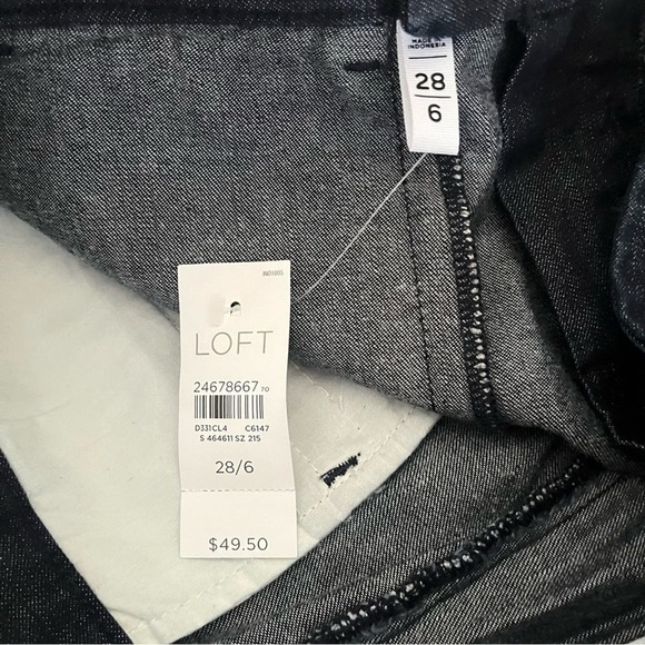 LOFT NWT Dark Wash Shorts Women 28/6 - Picture 3 of 6